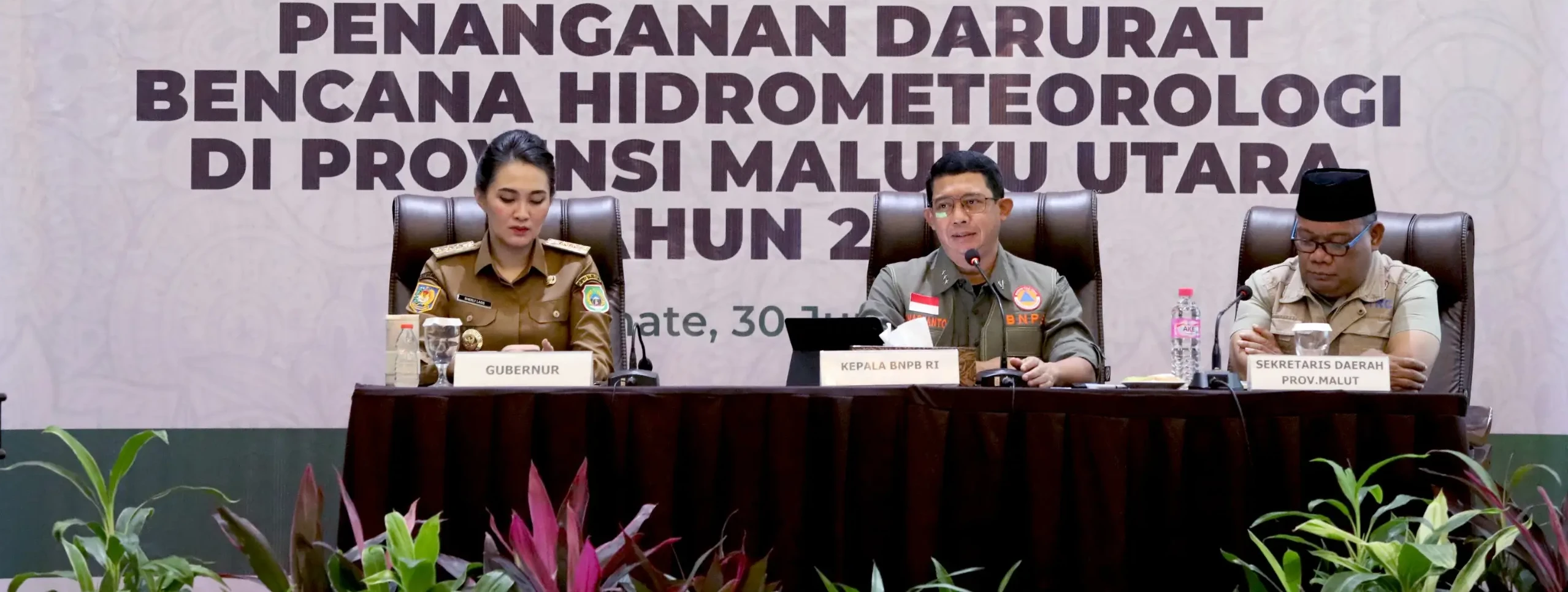 Pimpin Rakor di Ternate, Kepala BNPB: Waspadai Risiko Bencana di balik Keindahan Alam Maluku Utara